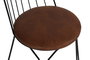 Hanah Home Juego de Sillas 275 V2, Estilo Bohemio Boho-Chic, Piel Sintética y Metal, 2 Piezas